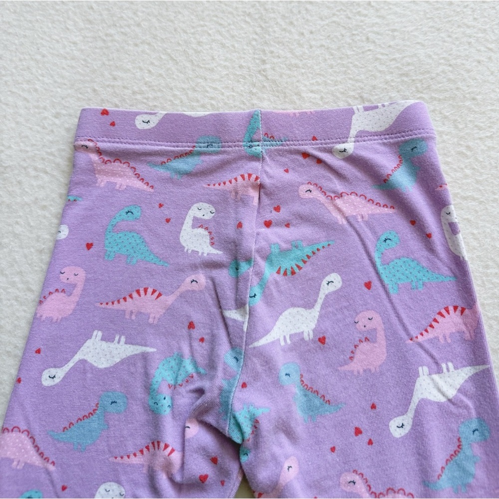 4/22 Mothercare Toddler Purple White Dinosaur Cotton Leggings Pants 12-18M 18M - Picture 10 of 16